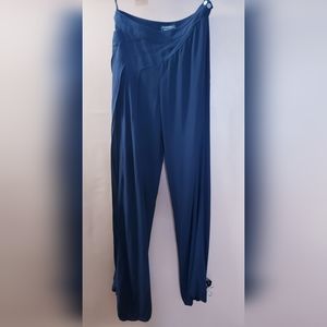 Vintage Chanel Black Silk  Maxi Evening Pleated Pants Size 36